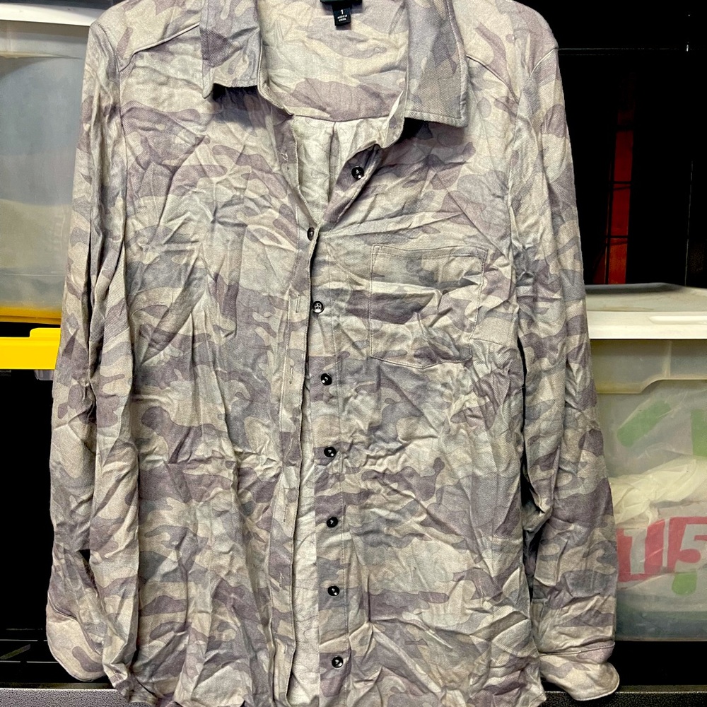 Womens Soft long sleeve Camo shirt